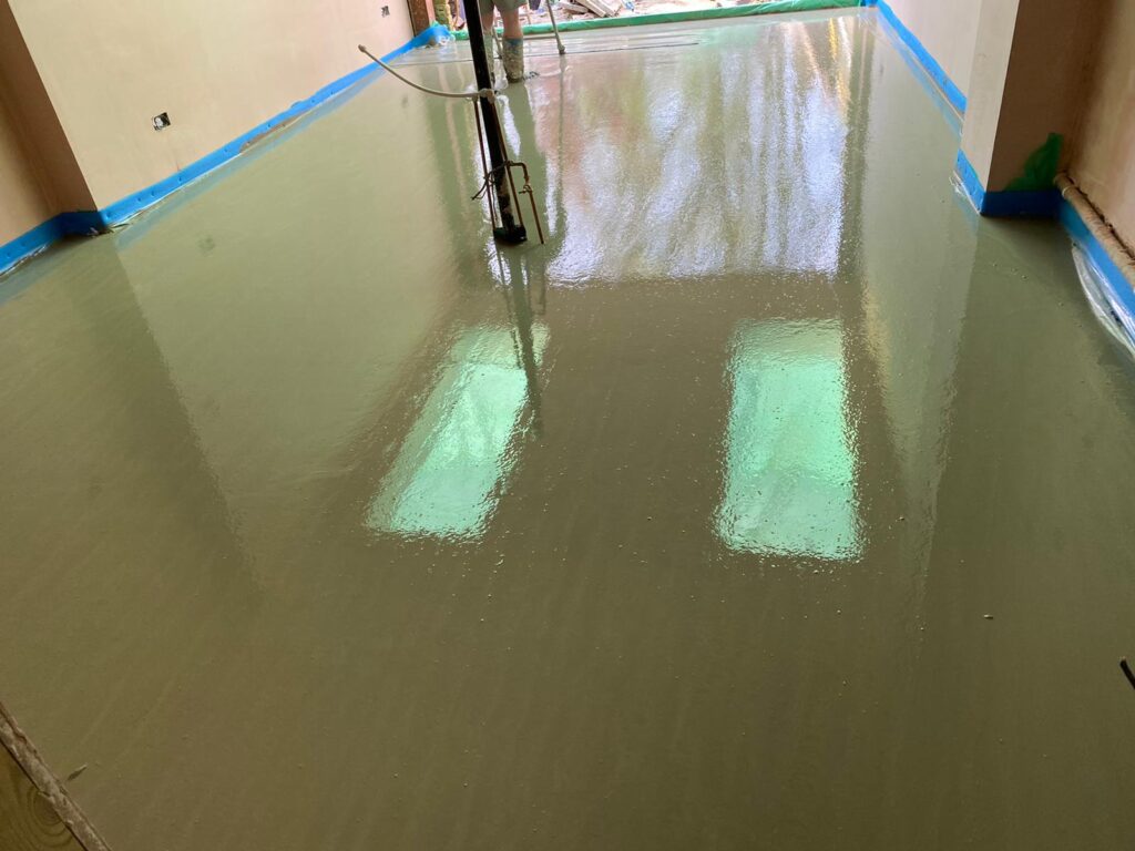 Screed for an Underfloor Heating System fully installed