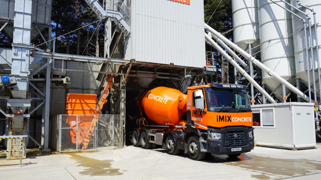 Ready Mix Concrete Truck Loading at iMix Concrete Batching Plant