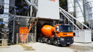 Ready Mix Concrete Truck Loading at iMix Concrete Batching Plant