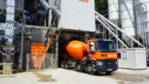 Ready Mix Concrete Truck Loading at iMix Concrete Batching Plant